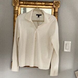 Banana Republic Cream Long Sleeve Top